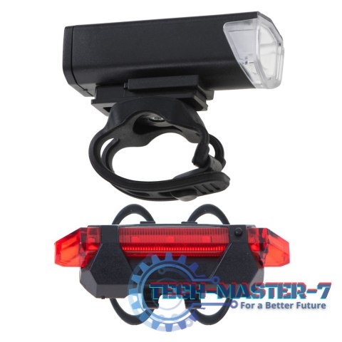 Lampka rowerowa LED RALLEX zestaw tył-przód na rower kierownicę USB Lampka rowerowa LED RALLEX zestaw tył-przód na rower kierownicę USB