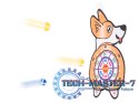 Tarcza Dart z rzutkami piłkami na rzep corgi
