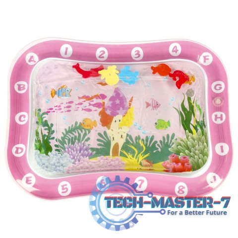 Mata wodna sensoryczna dmuchana dla niemowląt wodny świat XXL 64x50 cm Mata wodna sensoryczna dmuchana dla niemowląt wodny świat XXL 64x50 cm
