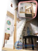 Domek dla lalek drewniany MDF mebelki 122cm XXL LED