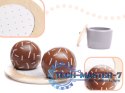 Serwis kawowy drewniany naczynia dla dzieci zestaw kuchenny do herbaty taca filiżanki