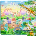 Mata edukacyjna piankowa dwustronna składana ZOO 200 x 180 x 1 cm