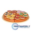 Pizza drewniany zestaw do zabawy na rzep akcesoria łopatka nóż talerz nauka krojenia 20cm