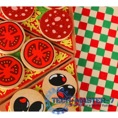 Pizza drewniany zestaw do zabawy na rzep akcesoria łopatka nóż talerz nauka krojenia 20cm Pizza drewniany zestaw do zabawy na rzep akcesoria łopatka nóż talerz nauka krojenia 20cm