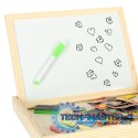 Tablica magnetyczna kredowa wielofunkcyjna miasto + kredka marker gąbka