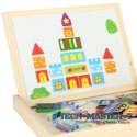 Tablica magnetyczna kredowa wielofunkcyjna miasto + kredka marker gąbka