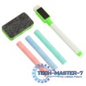 Tablica magnetyczna kredowa wielofunkcyjna miasto + kredka marker gąbka