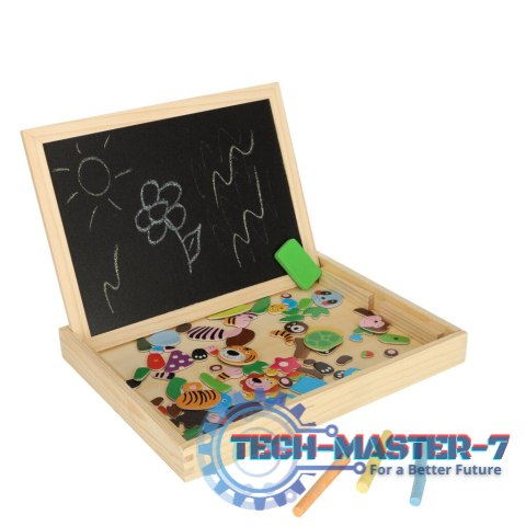 Tablica magnetyczna kredowa wielofunkcyjna zwierzątka + kredka marker gąbka Tablica magnetyczna kredowa wielofunkcyjna zwierzątka + kredka marker gąbka