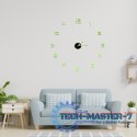 Zegar ścienny naklejany DIY fluorescencyjny regulowany 50-60cm 12 cyfr