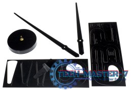 Zegar ścienny naklejany DIY regulowany duży 80-120cm czarny 4 cyfry