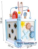 Drewniana kostka edukacyjna sorter +klocki ECOTOYS ECOTOYS
