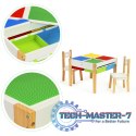 Drewniane meble dla dzieci zestaw stół + 2 krzesła ECOTOYS ECOTOYS
