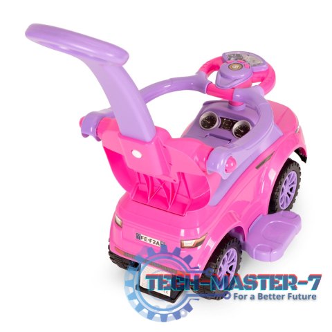 Jeździk chodzik pchacz 3w1 autko super car różowy MULTISTORE Jeździk chodzik pchacz 3w1 autko super car różowy MULTISTORE