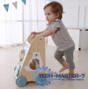 Pchacz chodzik drewniany edukacyjny z ruchomymi elementami ECOTOYS MULTISTORE