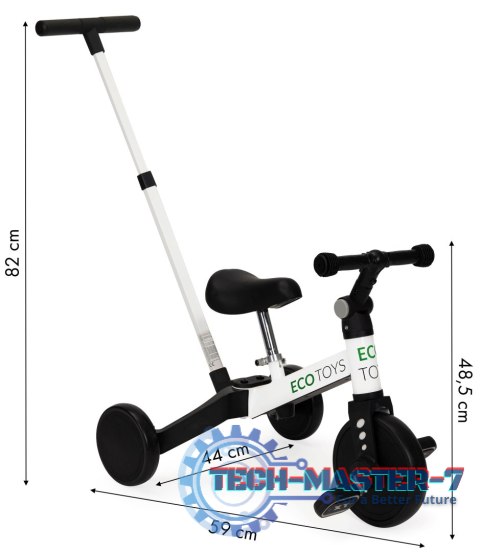 Rower trójkołowy biegowy 2w1 rączka do prowadzenia ECOTOYS ECOTOYS Rower trójkołowy biegowy 2w1 rączka do prowadzenia ECOTOYS ECOTOYS