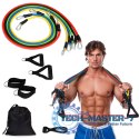 Zestaw 5 gum ekspanderów fitness rączki uchwyty ModernHome