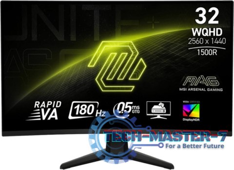 Monitor MSI MAG 32CQ6F (31.5" /VA /180Hz /2560 x 1440 /Czarny) Monitor MSI MAG 32CQ6F (31.5" /VA /180Hz /2560 x 1440 /Czarny)
