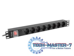 Listwa zasilająca LANBERG PDU-08F-0200-BK