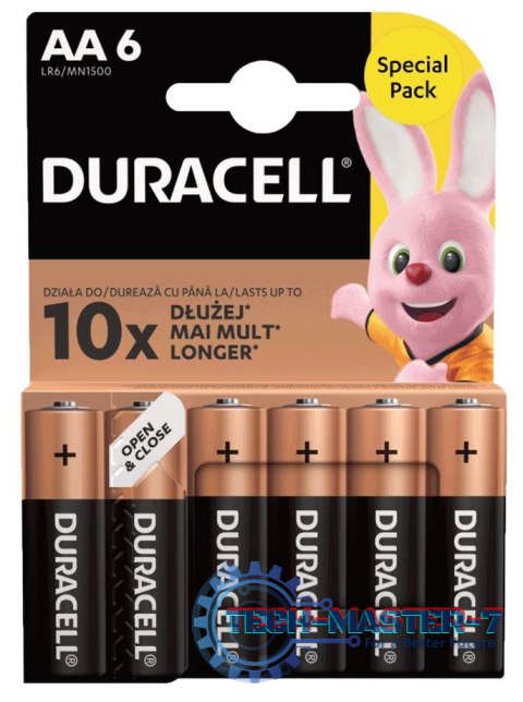 Baterie DURACELL Alkaliczna AA 6 szt. Dyracell Basic AA/LR6 blister 6szt Baterie DURACELL Alkaliczna AA 6 szt. Dyracell Basic AA/LR6 blister 6szt