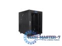 SZAFA INSTALACYJNA RACK STOJĄCA 19" 15U 800X1000 CZARNA DRZWI SZKLANE LCD LANBERG (FLAT PACK)