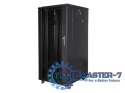 Szafa rack Lanberg FF01-6827-12B (27U; 19''; 1390mm / 600mm / 800 mm; stojąca; Pełne, Szklane; 800 kg; kolor czarny)