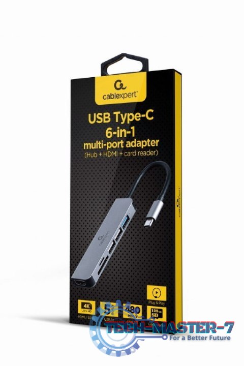 Adapter GEMBIRD A-CM-COMBO6-02 USB - HDMI Adapter GEMBIRD A-CM-COMBO6-02 USB - HDMI