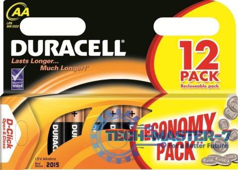 Baterie DURACELL Alkaliczna LR6 12 szt. LR6/AA MN1500 K12 Baterie DURACELL Alkaliczna LR6 12 szt. LR6/AA MN1500 K12