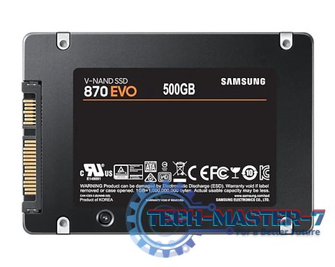 Dysk SSD SAMSUNG MZ-77E500B/EU 870 Evo (2.5″ /500 GB /SATA III (6 Gb/s) /560MB/s /530MB/s) Dysk SSD SAMSUNG MZ-77E500B/EU 870 Evo (2.5″ /500 GB /SATA III (6 Gb/s) /560MB/s /530MB/s)