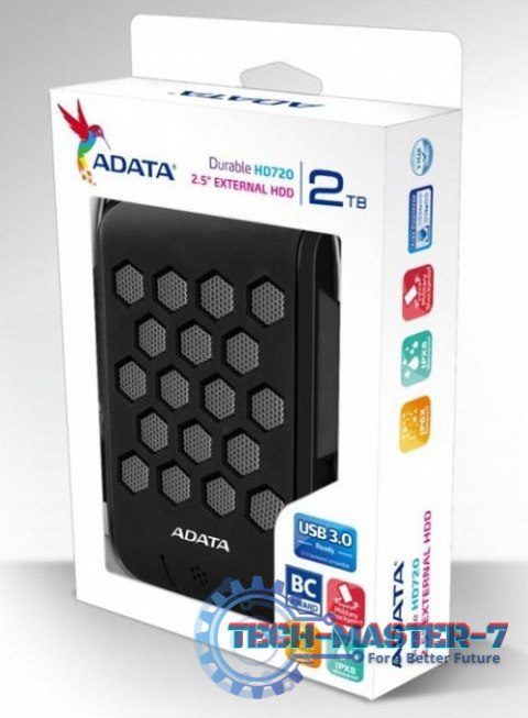 Dysk twardy zewnętrzny A-DATA DashDrive Durable HD720 2 TB Czarny AHD720-2TU3-CBK Dysk twardy zewnętrzny A-DATA DashDrive Durable HD720 2 TB Czarny AHD720-2TU3-CBK
