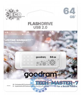 Pendrive (Pamięć USB) GOODRAM (64 GB /USB 2.0 /Biały z wzorem )