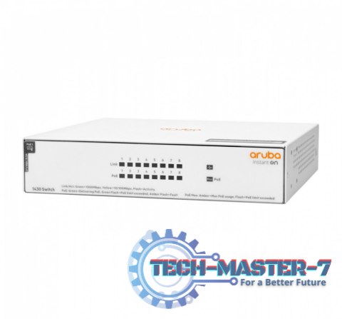 Przełącznik HEWLETT PACKARD ENTERPRISE Przełącznik Switch ARUBA Instant On 1430 8x1GbE PoE R8R46A R8R46A (8x 10/100/1000 PoE+ ) Przełącznik HEWLETT PACKARD ENTERPRISE Przełącznik Switch ARUBA Instant On 1430 8x1GbE PoE R8R46A R8R46A (8x 10/100/1000 PoE+ )