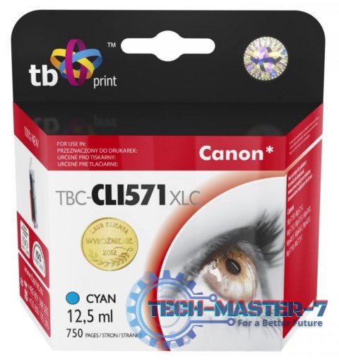 Tusz TB PRINT TBC-CLI571XLC CLI-571XL CY Tusz TB PRINT TBC-CLI571XLC CLI-571XL CY