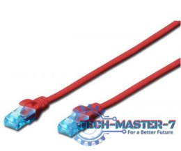 DIGITUS Cat5e U/UTP 0.5 m Czerwony 0.5 Patchcord