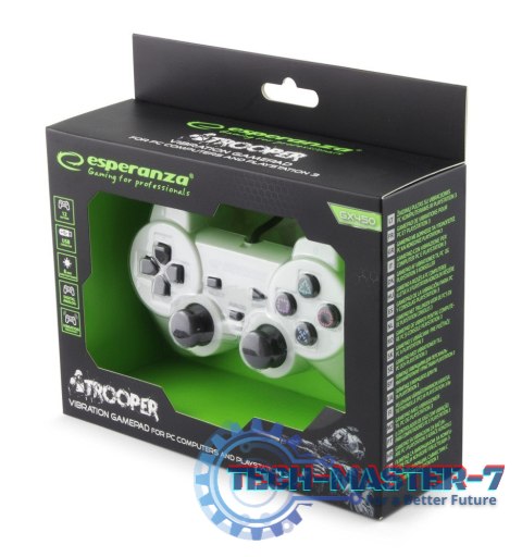 GAMEPAD PS3/PC USB TROOPER BIAŁO/CZARNY GAMEPAD PS3/PC USB TROOPER BIAŁO/CZARNY