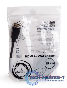 GEMBIRD HDMI - VGA + Audio Czarny HDMI (wyjście) - VGA (wejście) + Audio A-HDMI-VGA-03