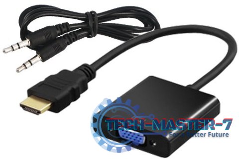 Adapter SAVIO HDMI (wtyk) - VGA (gniazdo) HDMI - VGA CL-23/B Adapter SAVIO HDMI (wtyk) - VGA (gniazdo) HDMI - VGA CL-23/B