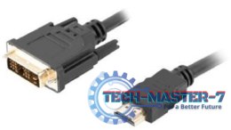LANBERG CA-HDDV-10CC-0018-BK 1.8m /s1x HDMI (A) 1x DVI-D