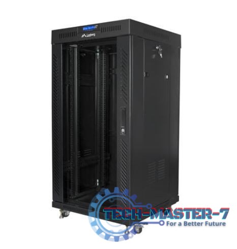 SZAFA INSTALACYJNA RACK STOJĄCA 19" 22U 600X600 CZARNA DRZWI SZKLANE LCD LANBERG (FLAT PACK) V2 SZAFA INSTALACYJNA RACK STOJĄCA 19" 22U 600X600 CZARNA DRZWI SZKLANE LCD LANBERG (FLAT PACK) V2