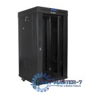 SZAFA INSTALACYJNA RACK STOJĄCA 19" 22U 600X600 CZARNA DRZWI SZKLANE LCD LANBERG (FLAT PACK) V2