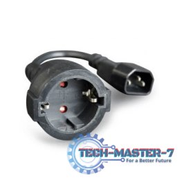 Kabel zasilający GEMBIRD Schuko EU - IEC320 C14 0.15m. PC-SFC14M-01