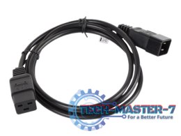 Kabel zasilający LANBERG IEC 60320 C19 1.8m. CA-C19E-10CC-0018-BK