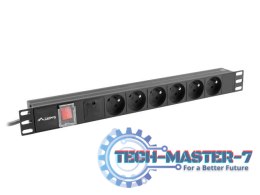 Listwa zasilająca LANBERG PDU-06E-0200-BK