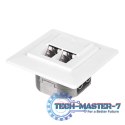 Netrack gniazdo kompletne podtynkowe 2xRJ45 8p8c FTP Cat6