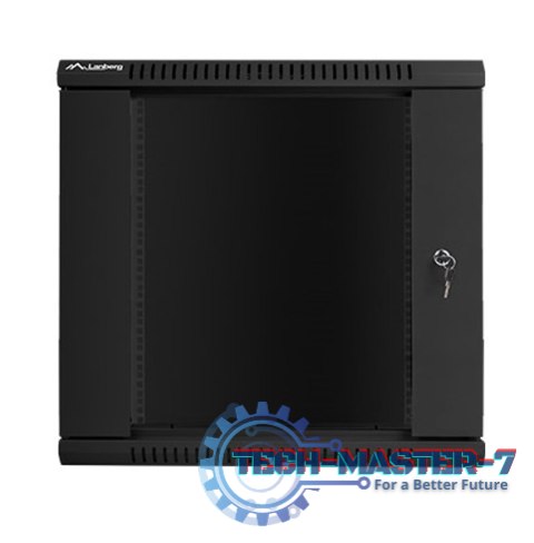 Szafa instalacyjna wisząca 19'' 12U 600X600mm czarna (drzwi szklane) Szafa instalacyjna wisząca 19'' 12U 600X600mm czarna (drzwi szklane)