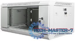 Szafa instalacyjna wisząca 19'' 4U 600X450mm szara (drzwi szklane)