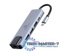 Adapter GEMBIRD A-CM-COMBO5-04 USB-C na HDMI/RJ45/USB-C/USB-A