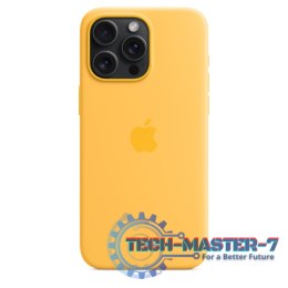 Etui silikonowe z MagSafe do iPhonea 15 Pro Max - sunshine