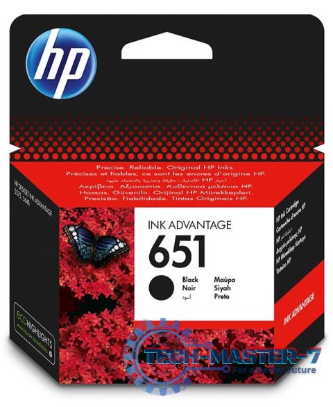 Wkład HP HP 651 Czarny C2P10AE Wkład HP HP 651 Czarny C2P10AE