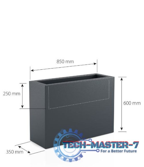 Designerska donica MONUMO LUNGO GRANDE Biała MONUMO Designerska donica MONUMO LUNGO GRANDE Biała MONUMO