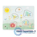 Drewniana tablica sensoryczna z różnymi rodzajami materiału ECOTOYS ECOTOYS